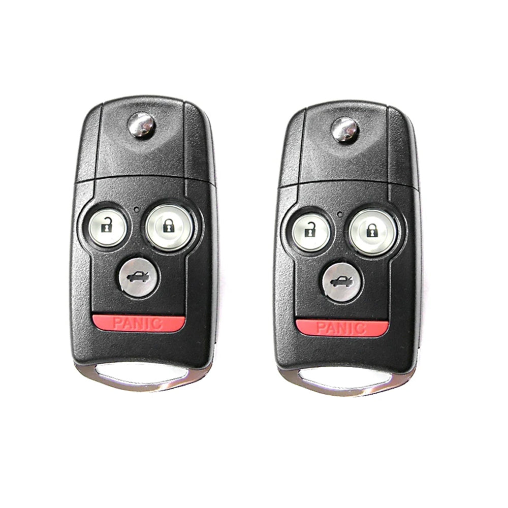 AKS KEYS Aftermarket Remote Flip Key Fob for Acura MDX 2007 2008 2009 2010 2011 2012 2013 4B FCC# N5F0602A1A (2 Pack)