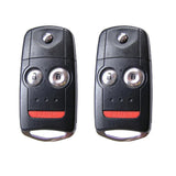 AKS KEYS Aftermarket Remote Flip Key Fob for Acura MDX RDX 2007 2008 2009 2010 2011 2012 2013 3B FCC# N5F0602A1A (2 Pack)