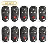 AKS KEYS Aftermarket Keyless Remote Fob for Acura TL CL 1999 2000 2001 2002 2003 4B FCC# E4EG8D-444H-A (10 Pack)