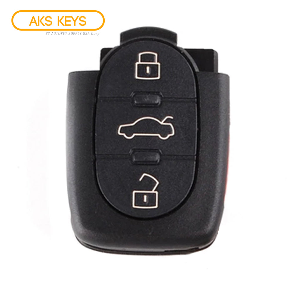 AKS KEYS Aftermarket Remote Fob for Audi 1997 1998 1999 2000 2001 2002 2003 2004 2005 2006 4B Part # 4D0837231-P