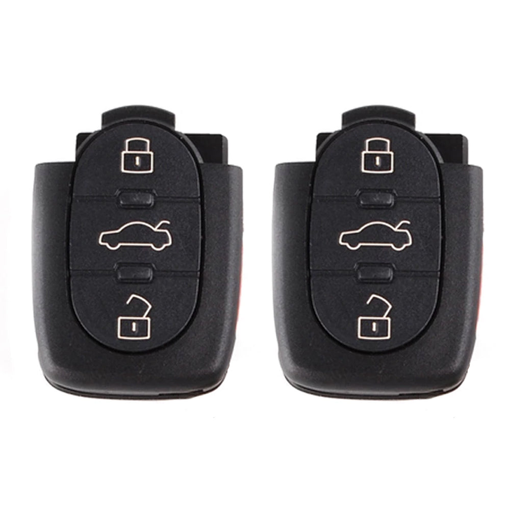 AKS KEYS Aftermarket Remote Fob for Audi 1997 1998 1999 2000 2001 2002 2003 2004 2005 2006 4B Part # 4D0837231-M (2 Pack)