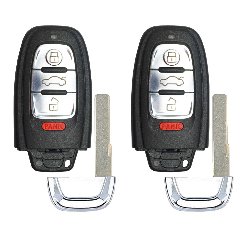 AKS KEYS Aftermarket Remote Key Fob W/O Comfort Access for Audi 2009 2010 2011 2012 4B FCC# IYZFBSB802 (2 Pack)