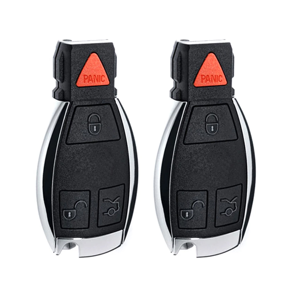 AKS KEYS Aftermarket Smart Remote Key Fob for Mercedes Benz 1997 - 2014 4B W/ Panic FCC# IYZ-3312 (2 Pack)