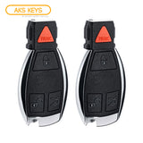 AKS KEYS Aftermarket Smart Remote Key Fob for Mercedes Benz 1997 - 2014 4B W/ Panic FCC# IYZ-3312 (2 Pack)