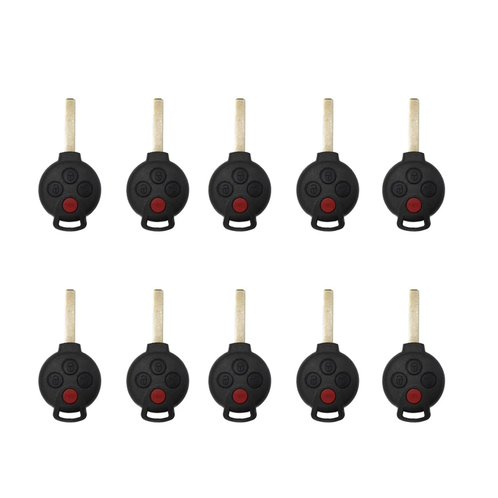 AKS KEYS Aftermarket Remote Key for Mercedes Benz Smart Fortwo 2008 2009 2010 2011 2012 2013 2014 2015 4B FCC# 267T-5WK45144 (10 Pack)