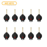 AKS KEYS Aftermarket Remote Key for Mercedes Benz Smart Fortwo 2008 2009 2010 2011 2012 2013 2014 2015 4B FCC# 267T-5WK45144 (10 Pack)