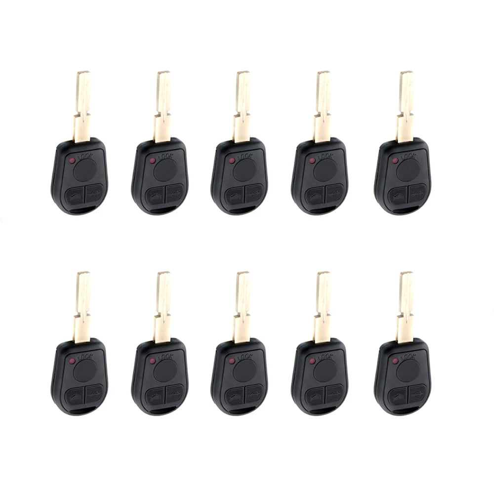 AKS KEYS Aftermarket Remote Key Fob for BMW 2000 2001 2002 2003 3B FCC# LX8 FZV (10 Pack)