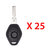 AKS KEYS Aftermarket Remote Key Fob for BMW 2000 2001 2002 2003 3B FCC# LX8 FZV - 315Mhz (25 Pack)