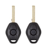 AKS KEYS Aftermarket Remote Key Fob for BMW EWS 1998 1999 2000 2001 2002 2003 2004 2005 2006 2007 2008 2009 3B FCC# LX8FZV 2 Track (2 Pack)