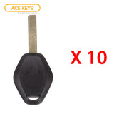 AKS KEYS Aftermarket Remote Key Fob for BMW EWS 1998 1999 2000 2001 2002 2003 2004 2005 2006 2007 2008 2009 3B FCC# LX8FZV 2 Track (10 Pack)