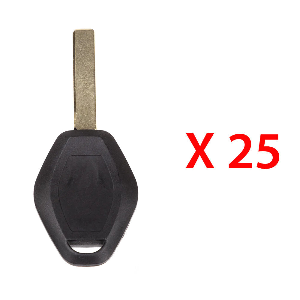 AKS KEYS Aftermarket Remote Key Fob for BMW EWS 1998 1999 2000 2001 2002 2003 2004 2005 2006 2007 2008 2009 3B FCC# LX8FZV 2 Track (25 Pack)