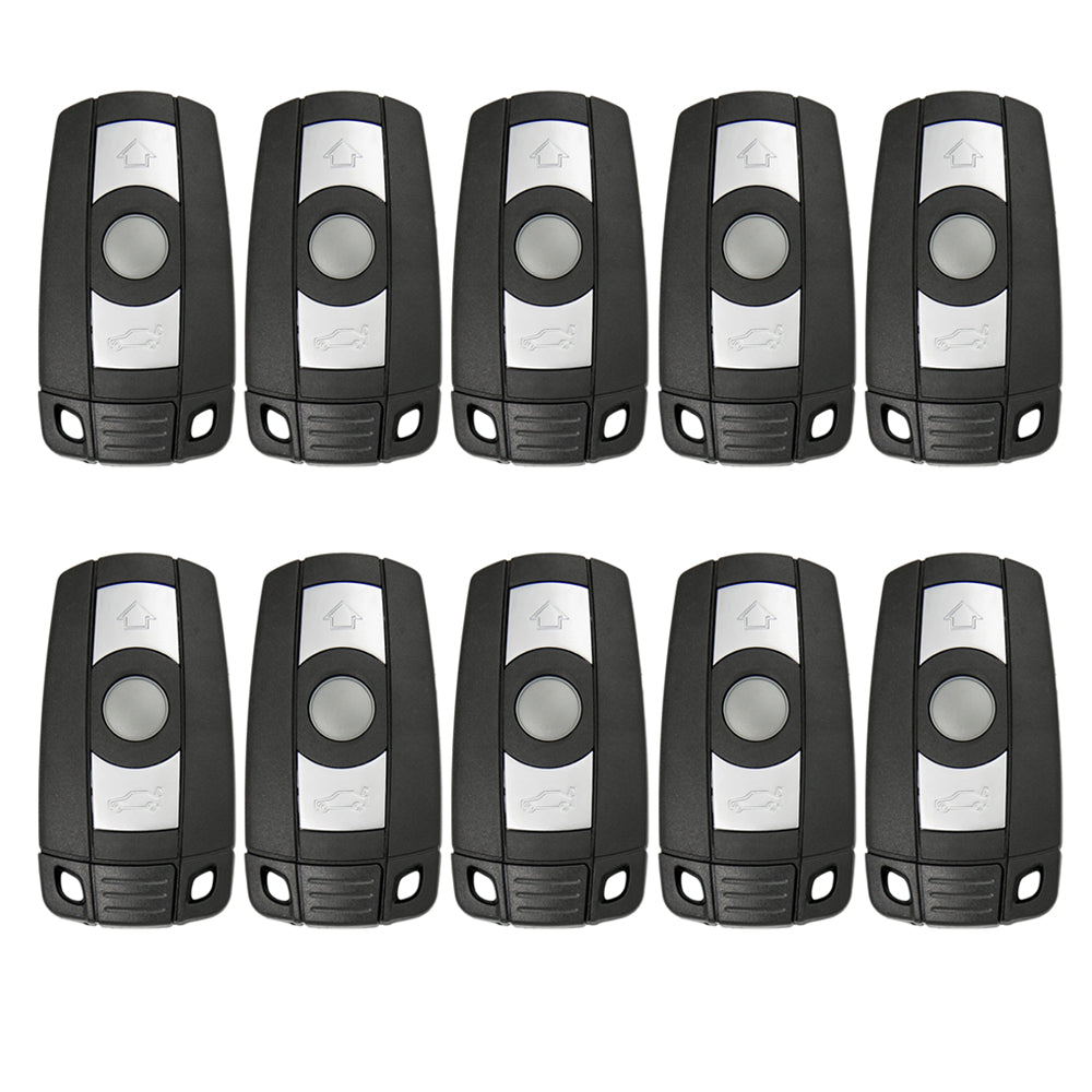 AKS KEYS Aftermarket Smart System CAS3+ Comfort Access Key for BMW 2006 2007 2008 2009 2010 3B FCC# KR55WK49147 (10 Pack)