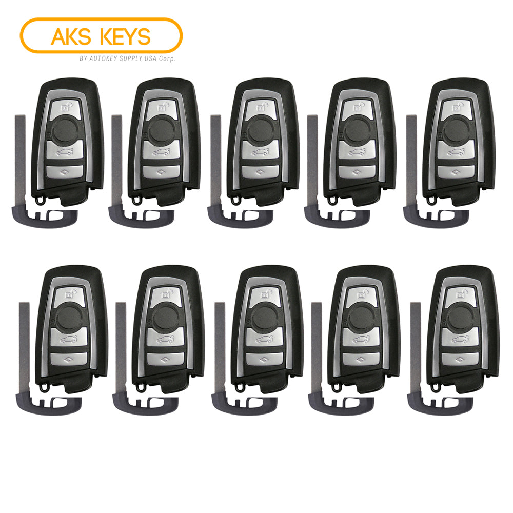 2009 - 2016   BMW 3 5 7 Series Smart Key Fob CAS4 4B FCC# YGOHUF5662 - 433 MHz (10 Pack)