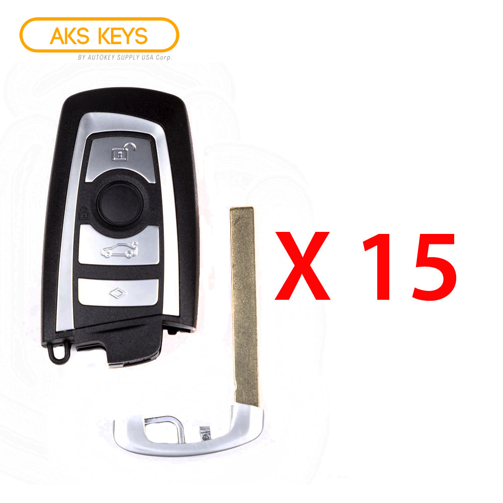 2009 - 2016   BMW 3 5 7 Series Smart Key Fob CAS4 4B FCC# YGOHUF5662 - 433 MHz (15 Pack)