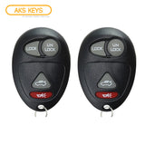 AKS KEYS Aftermarket Keyless Entry Remote Fob for GM 2001 2002 2003 2004 2005 2006 2007 4B FCC# L2C0007T (2 Pack)