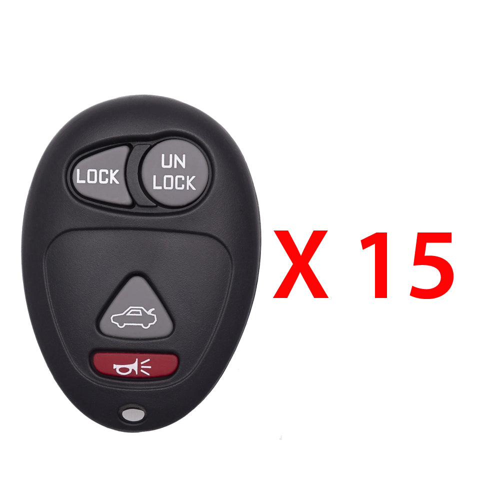 AKS KEYS Aftermarket Keyless Entry Remote Fob for GM 2001 2002 2003 2004 2005 2006 2007 4B FCC# L2C0007T (15 Pack)