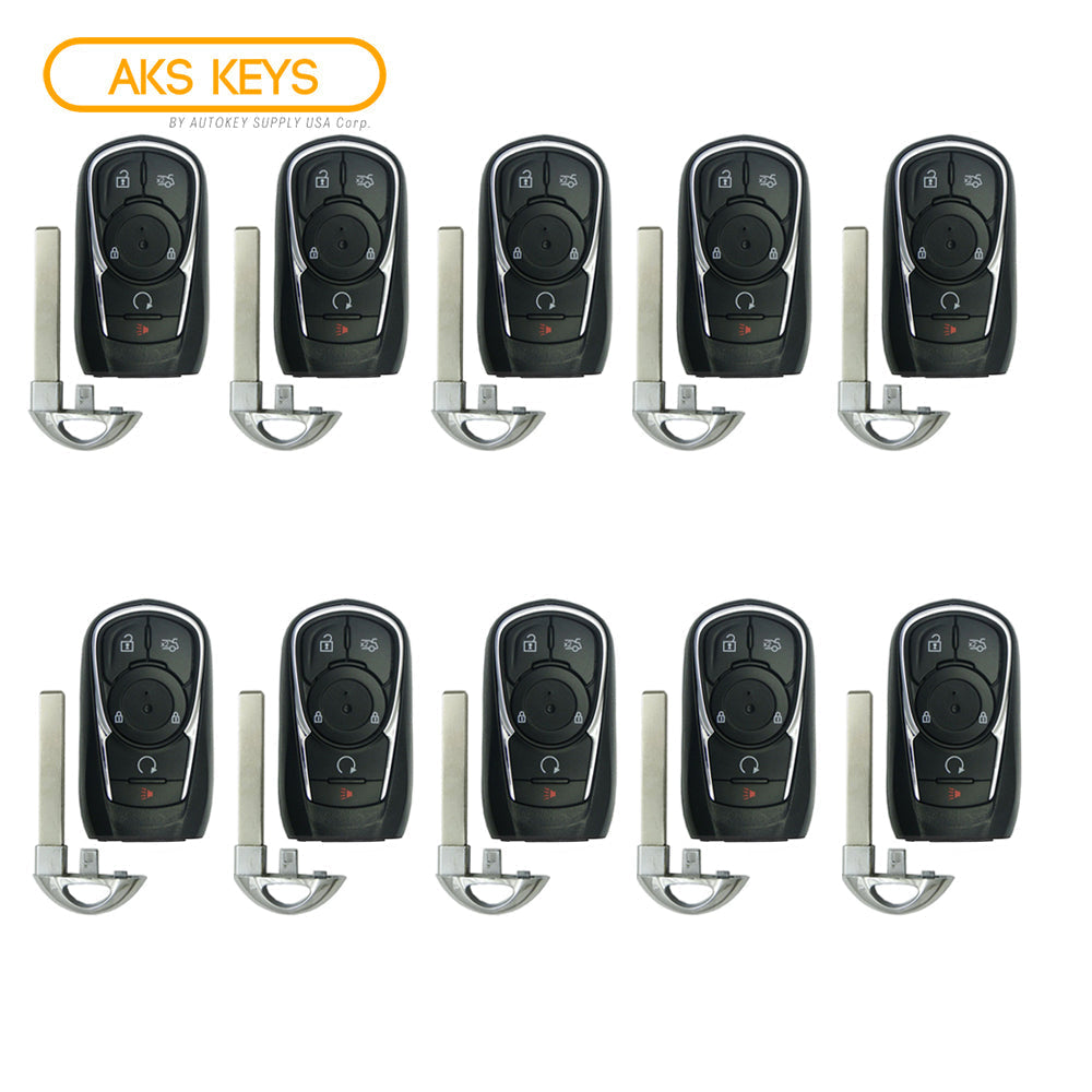 AKS KEYS Aftermarket Smart Remote Keys Fob PEPS for Buick Lacrosse 2017 2018 2019 5B FCC# HYQ4EA (10 Pack)