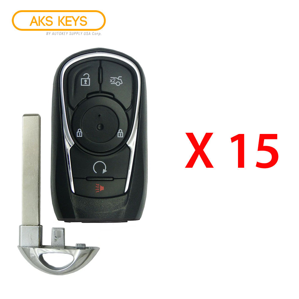 AKS KEYS Aftermarket Smart Remote Keys Fob PEPS for Buick Lacrosse 2017 2018 2019 5B FCC# HYQ4EA (15 Pack)