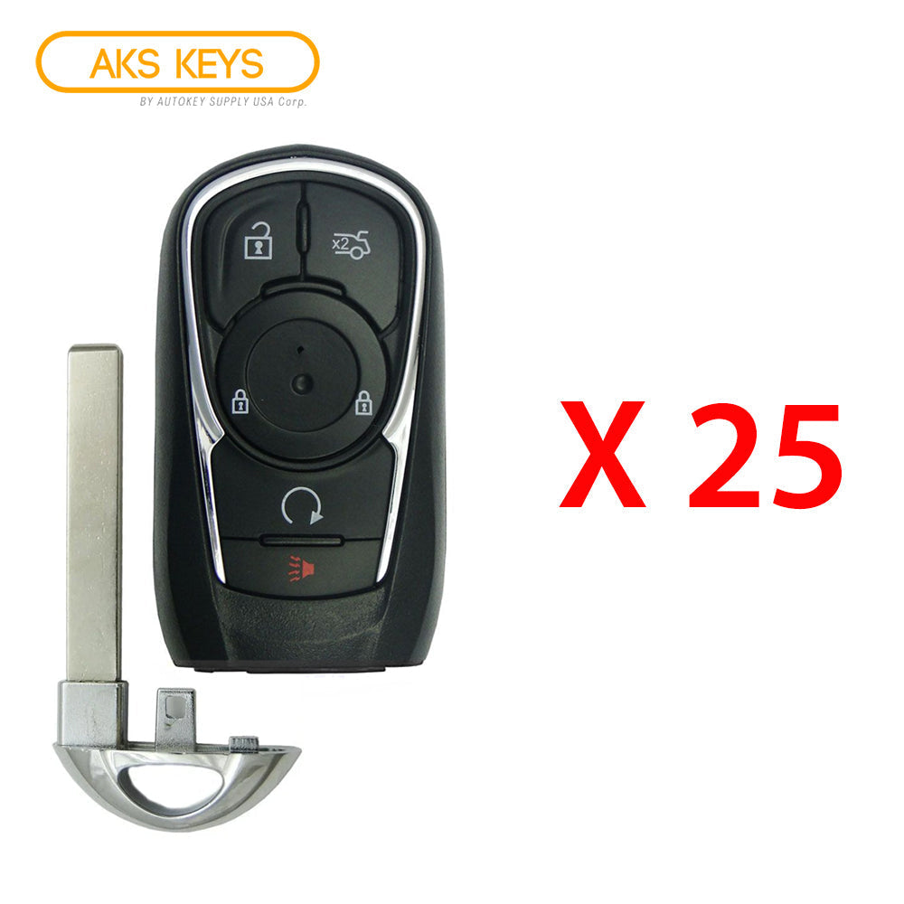 AKS KEYS Aftermarket Smart Remote Keys Fob PEPS for Buick Lacrosse 2017 2018 2019 5B FCC# HYQ4EA (25 Pack)