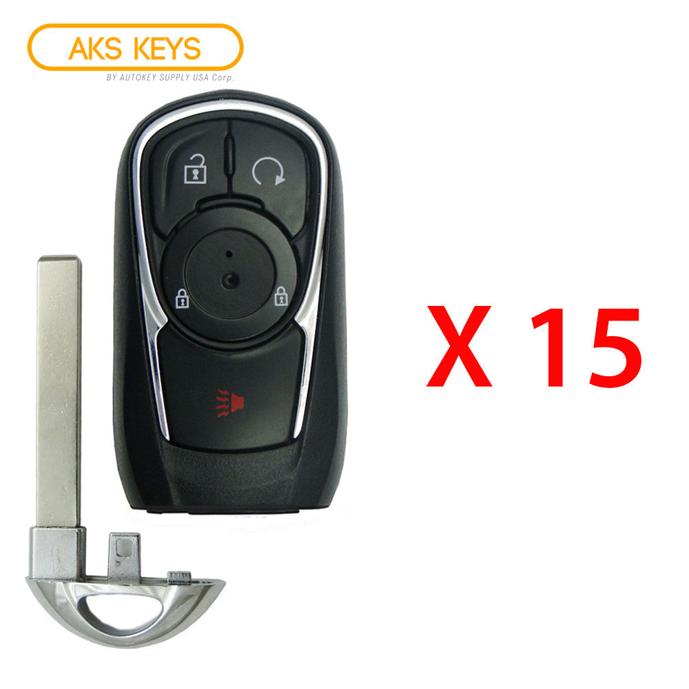 AKS KEYS Aftermarket Smart Remote Key Fob for Buick Regal 2018 2019 2020 4B FCC# HYQ4EA (15 Pack)