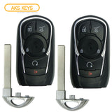 AKS KEYS Aftermarket Smart Remote PEPS Key Fob for Buick 2018 2019 2020 2021 5B FCC# HYQ4EA (2 Pack)