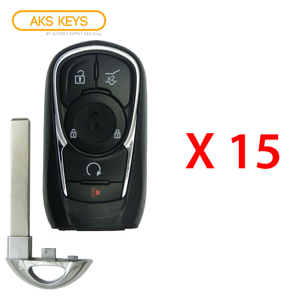 AKS KEYS Aftermarket Smart Remote PEPS Key Fob for Buick 2018 2019 2020 2021 5B FCC# HYQ4EA (15 Pack)