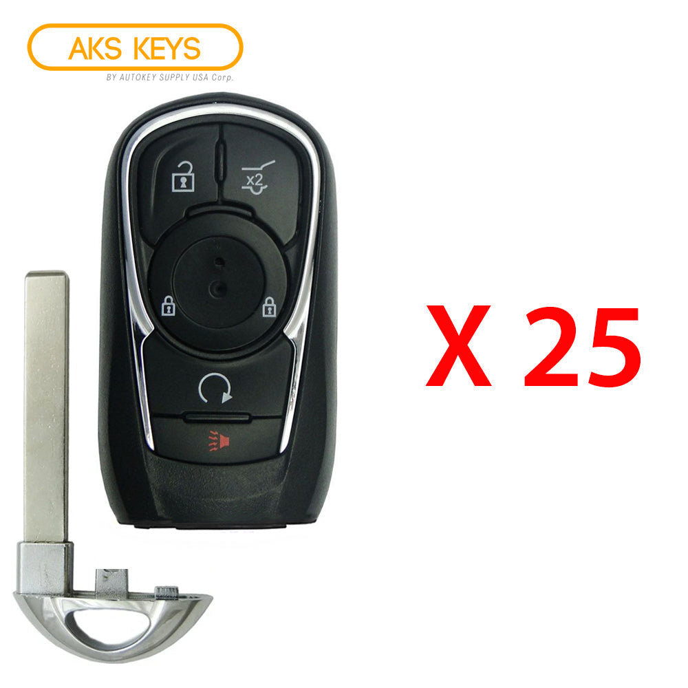 AKS KEYS Aftermarket Smart Remote PEPS Key Fob for Buick 2018 2019 2020 2021 5B FCC# HYQ4EA (25 Pack)