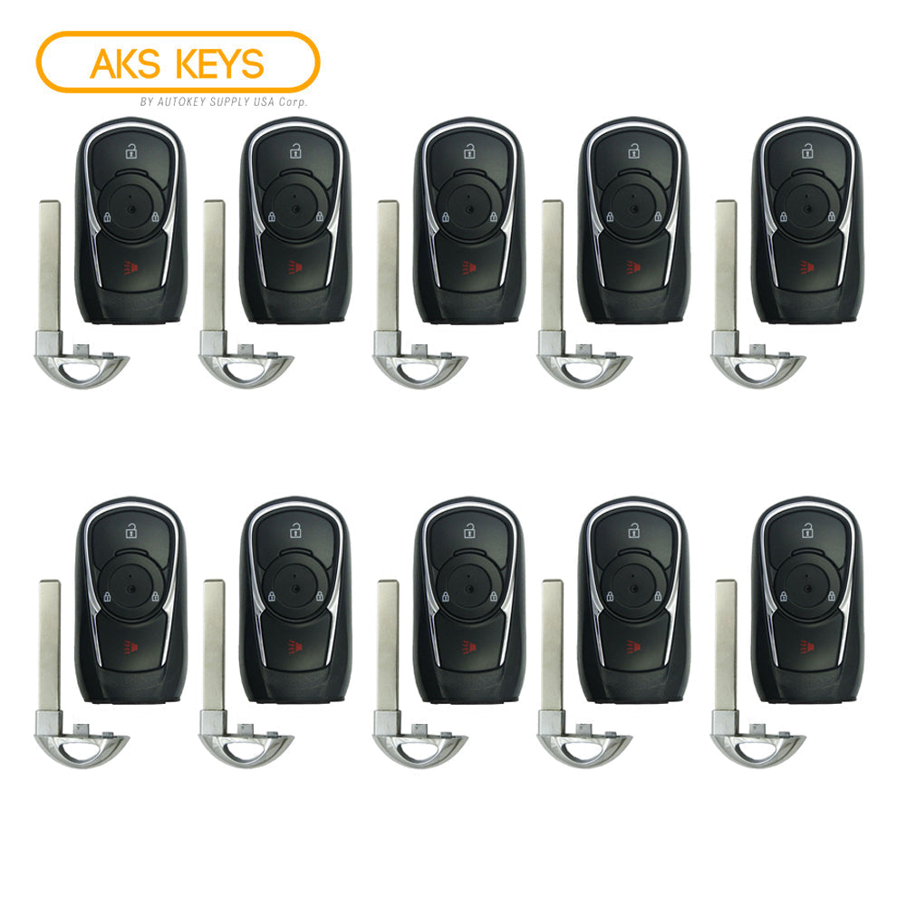 AKS KEYS Aftermarket Smart Remote Key Fob for Buick Encore 2017 2018 2019 2020 2021 3B FCC# HYQ4AA (10 Pack)