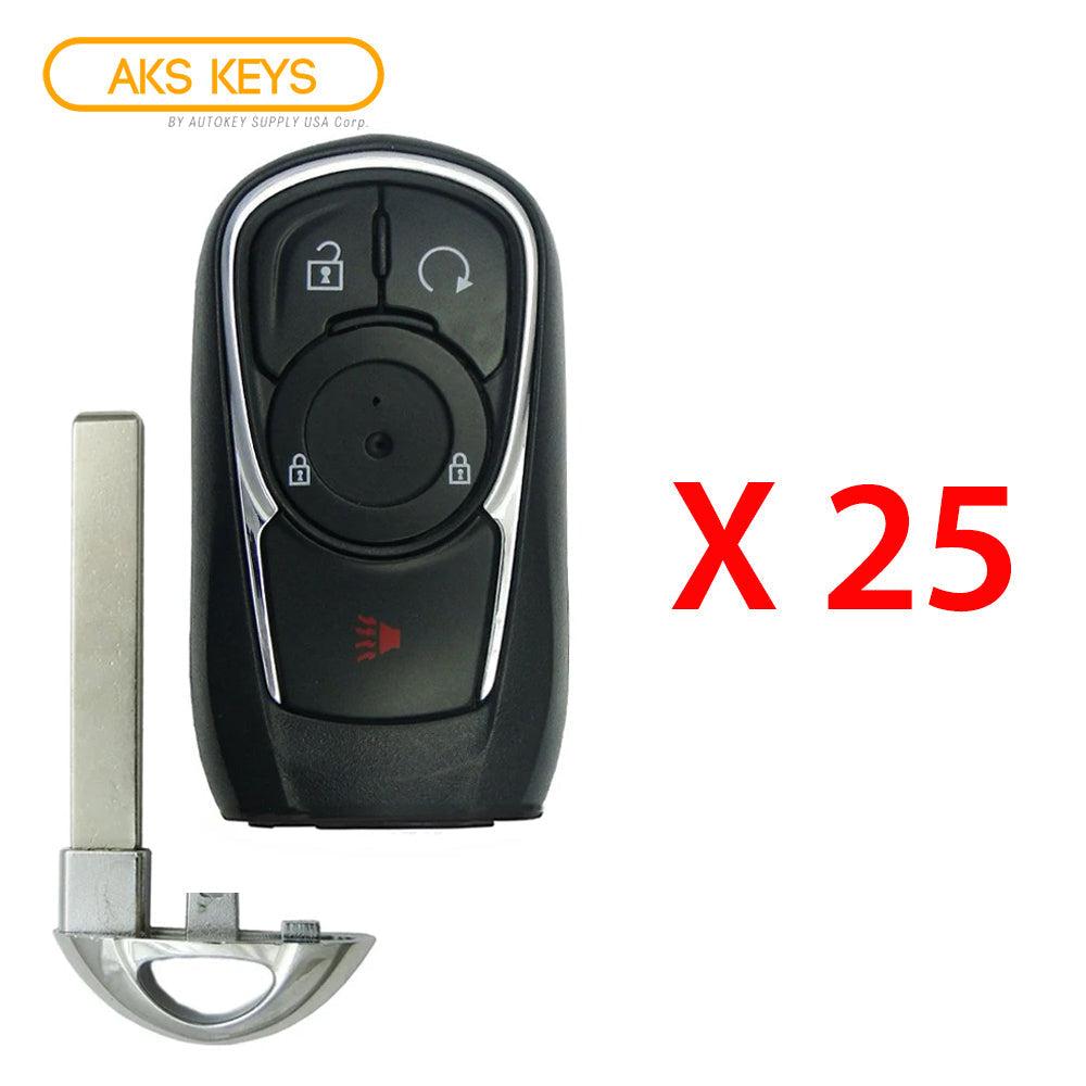 AKS KEYS Aftermarket Smart Remote Key Fob for Buick Encore 2017 2018 2019 2020 2021 4B FCC# HYQ4AA (25 Pack)