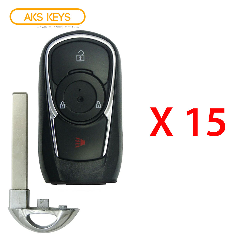 AKS KEYS Aftermarket Smart Remote Key Fob for Buick Regal 2018 2019 2020 3B FCC# HYQ4EA (15 Pack)