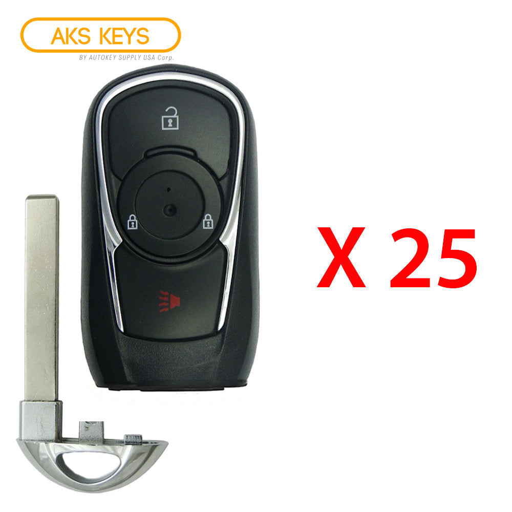 AKS KEYS Aftermarket Smart Remote Key Fob for Buick Regal 2018 2019 2020 3B FCC# HYQ4EA (25 Pack)