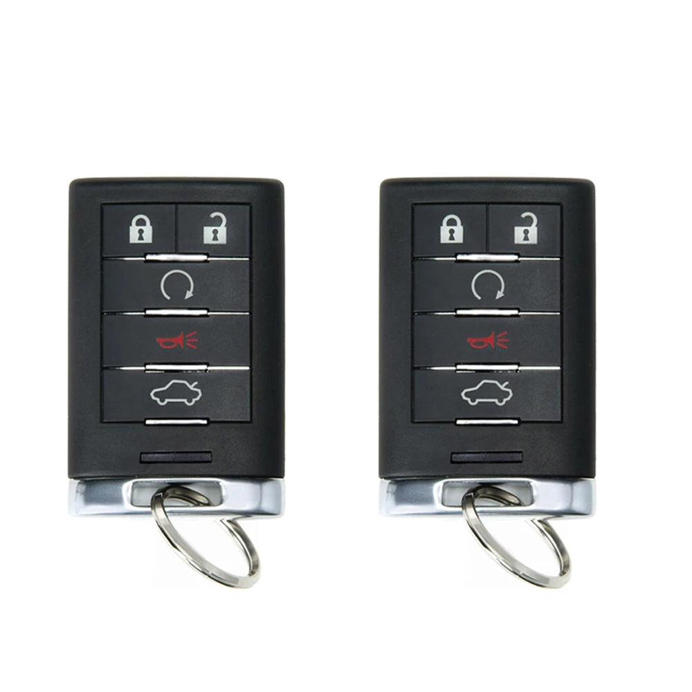 AKS KEYS Aftermarket Smart Remote Key Fob for Cadillac CTS STS 2008 2009 2010 2011 2012 2013 2014 5B FCC# M3N5WY7777A (2 Pack)