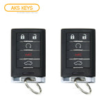 AKS KEYS Aftermarket Smart Remote Key Fob for Cadillac CTS STS 2008 2009 2010 2011 2012 2013 2014 5B FCC# M3N5WY7777A (2 Pack)