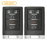 AKS KEYS Aftermarket Keyless Remote Fob for Cadillac CTS 2008 2009 2010 2011 2012 2013 5B FCC# OUC6000066 (2 Pack)