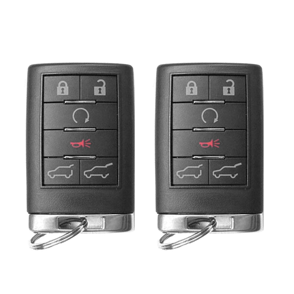 AKS KEYS Aftermarket Remote Fob for Cadillac Escalade 2007 2008 2009 2010 2011 2012 2013 2014 6B FCC# OUC6000066 (2 Pack)