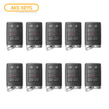 AKS KEYS Aftermarket Remote Fob for Cadillac Escalade 2007 2008 2009 2010 2011 2012 2013 2014 6B FCC# OUC6000066 (10 Pack)