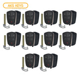 AKS KEYS Aftermarket Smart Remote Key Fob for Cadillac CT6 2017 2018 2019 2020 5B FCC# HYQ2EB (10 Pack)