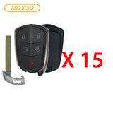 AKS KEYS Aftermarket Smart Remote Key Fob for Cadillac CT6 2017 2018 2019 2020 5B FCC# HYQ2EB (15 Pack)