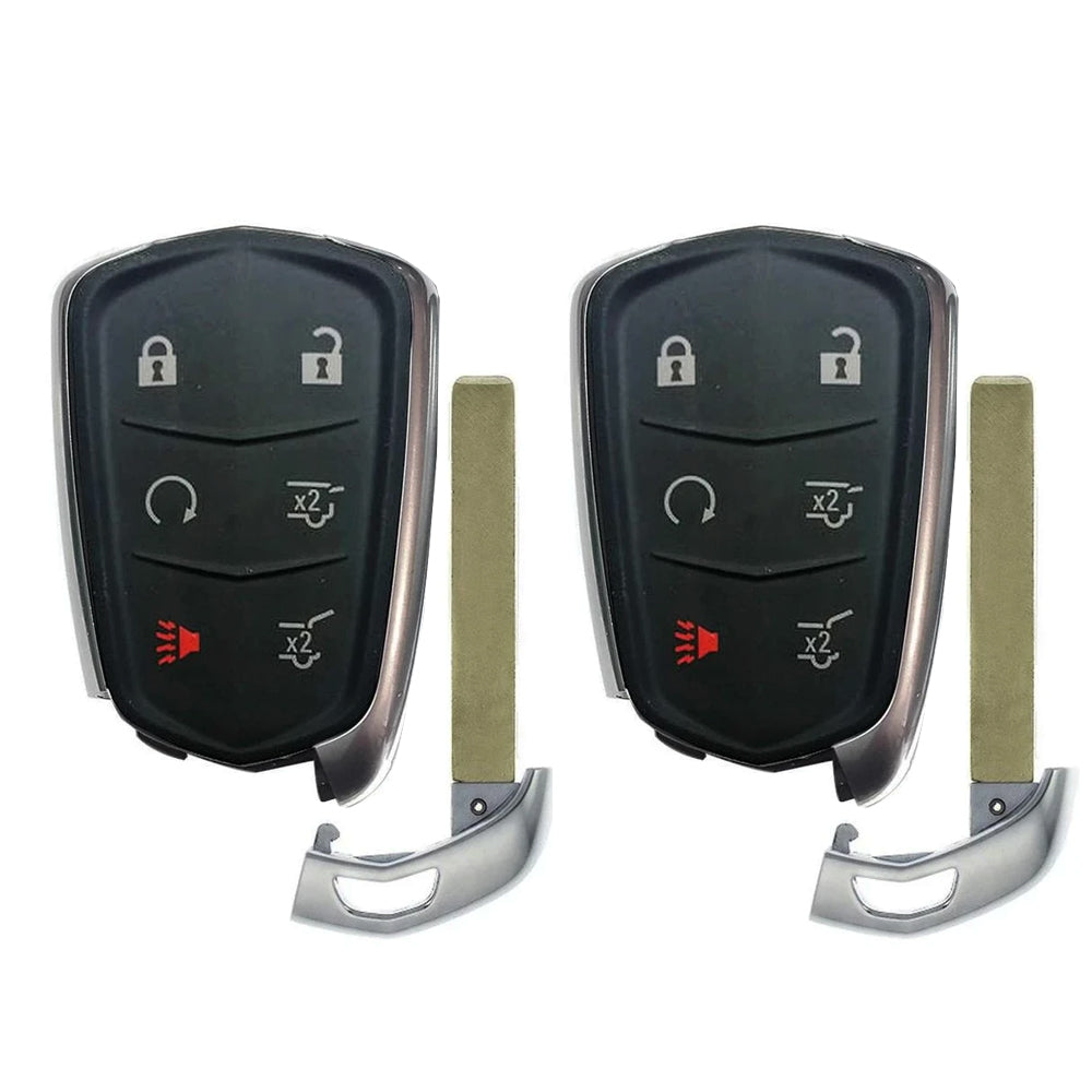 AKS KEYS Aftermarket Smart Remote Key for Cadillac Escalade 2015 2016 2017 2018 2019 2020 6B FCC# HYQ2EB (2 Pack)