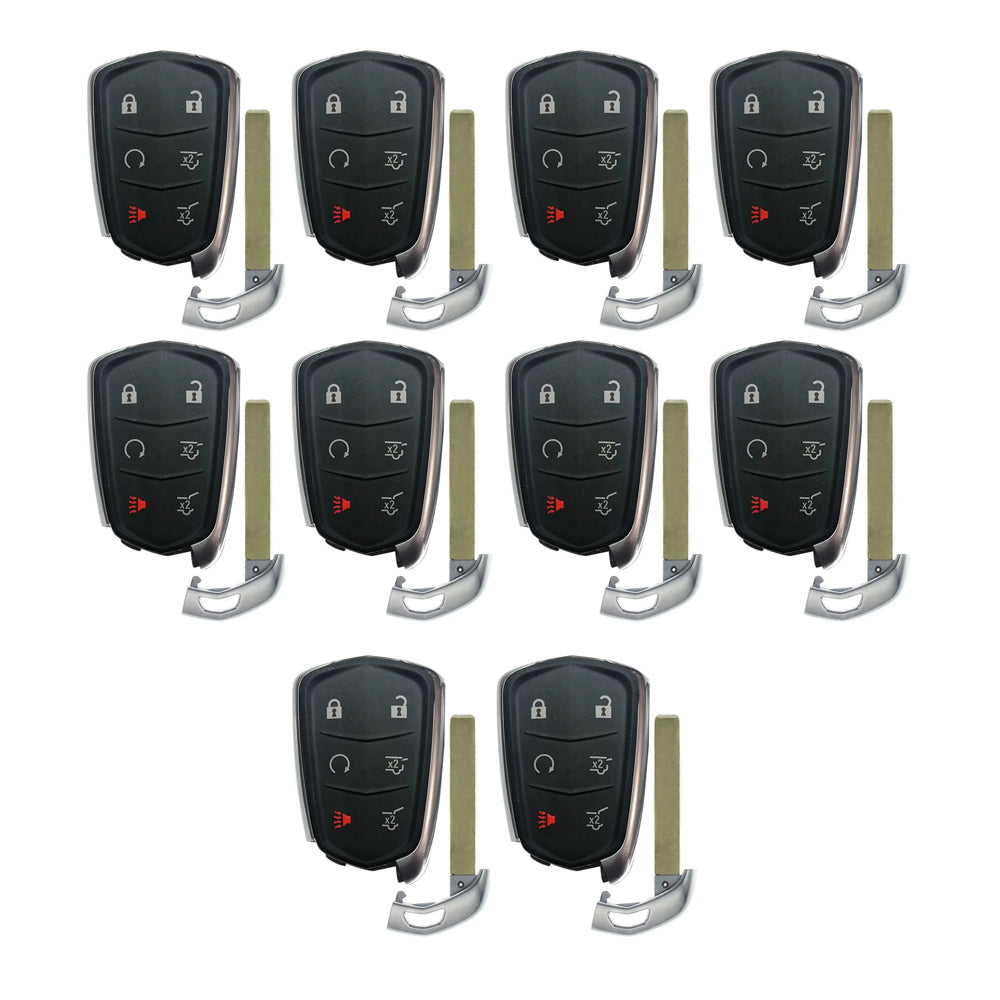 AKS KEYS Aftermarket Smart Key Fob for Cadillac Escalade 2015 2016 2017 2018 2019 2020 6B FCC# HYQ2AB (10 Pack)