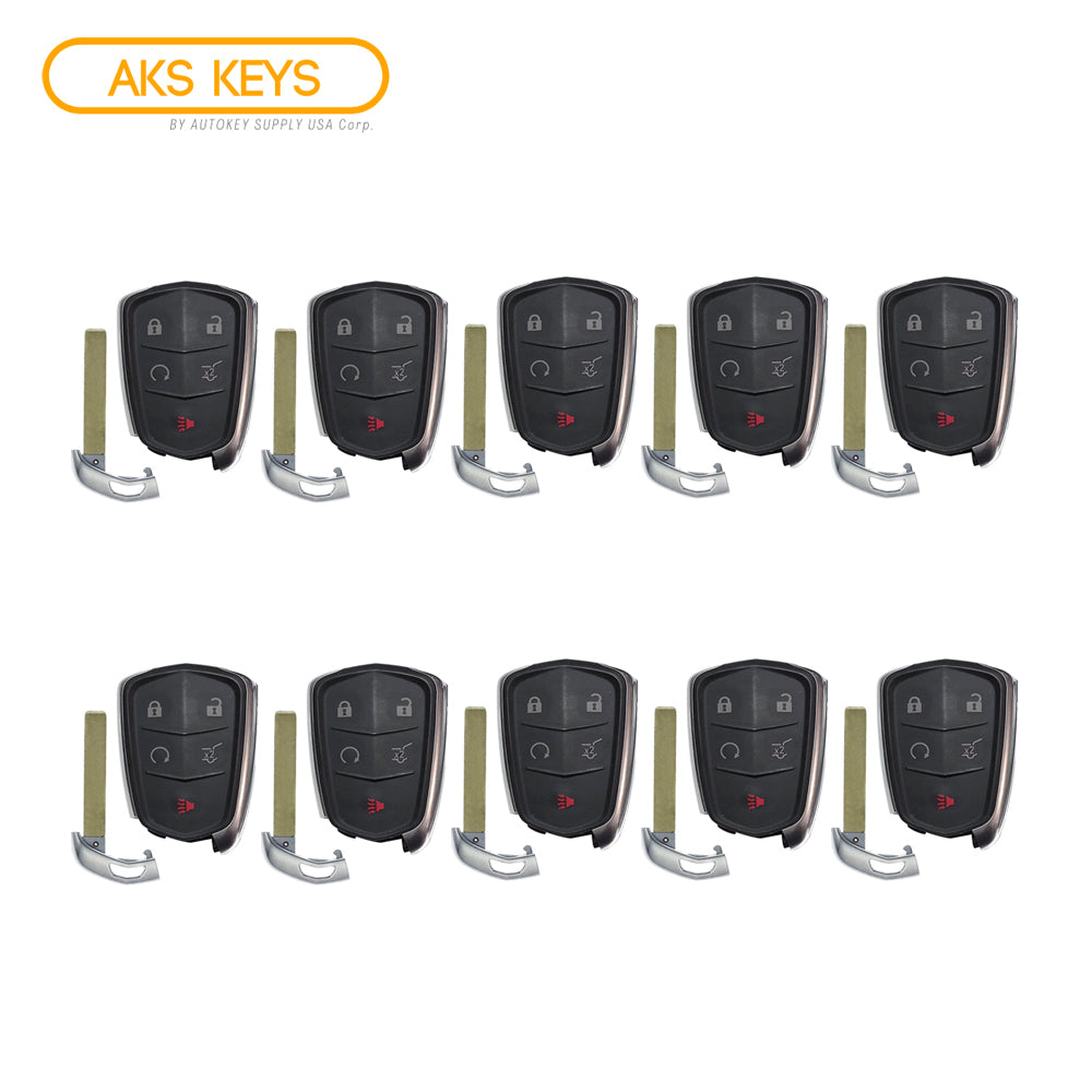 AKS KEYS Aftermarket Smart Key Fob for Cadillac XT4 XT5 XT6 2017 2018 2019 2020 5B FCC# HYQ2EB (10 Pack)