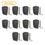 AKS KEYS Aftermarket Smart Remote Key Fob for Cadillac ATS CTS XTS 2014 2015 2016 2017 2018 2019 4B FCC# HYQ2AB (10 Pack)