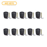 AKS KEYS Aftermarket Smart Remote Key Fob for Cadillac SRX 2015 2016 3B FCC# HYQ2AB (10 Pack)