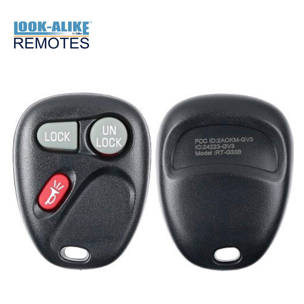 1998 - 2002 Chevrolet GMC Oldsmobile Keyless Entry 3B Fob FCC# KOBUT1BT