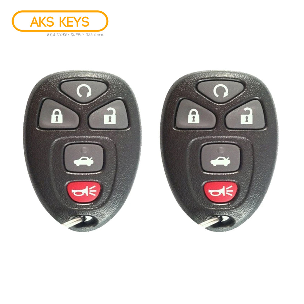 AKS KEYS Aftermarket Remote Fob for Buick Cadillac Chevrolet 2006 2007 2008 2009 2010 2011 2012 2013 2014 2015 2016 OUC60221 (2 Pack)