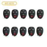 AKS KEYS Aftermarket Remote Fob for Buick Cadillac GMC 2007 2008 2009 2010 2011 2012 2013 2014 2015 2016 2017 OUC60270/ OUC60221 (10 Pack)