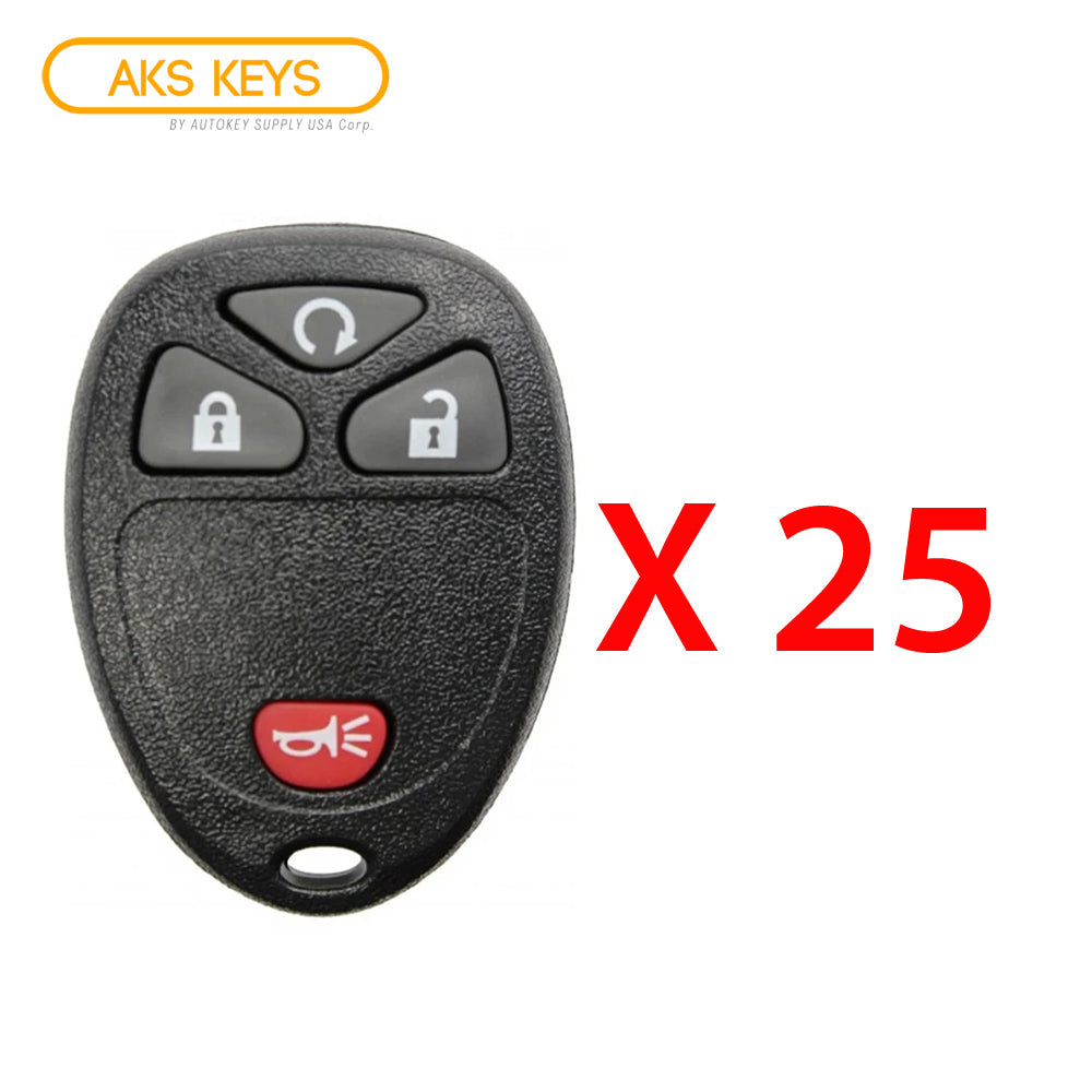 AKS KEYS Aftermarket Remote Fob for Buick Chevrolet GMC Saturn 2007 2008 2009 2010 2011 2012 2013 2014 2015 2016 2017 OUC60270/ OUC60221 (25 Pack)