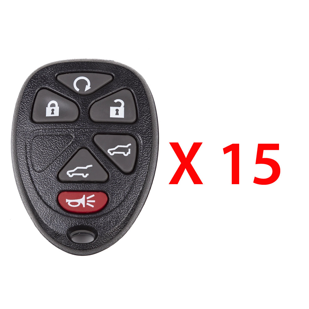 AKS KEYS Aftermarket Keyless Remote Fob for Chevrolet GMC 2007 2008 2009 2010 2011 2012 2013 2014 OUC60270 & OUC60221 (15 Pack)