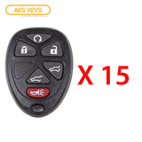 AKS KEYS Aftermarket Keyless Remote Fob for Chevrolet GMC 2007 2008 2009 2010 2011 2012 2013 2014 OUC60270 & OUC60221 (15 Pack)