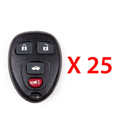 AKS KEYS Aftermarket Remote Fob for Chevrolet Buick Cadillac  2006 2007 2008 2009 2010 2011 2012 2013 2014 2015 2016 OUC60221 (25 Pack)